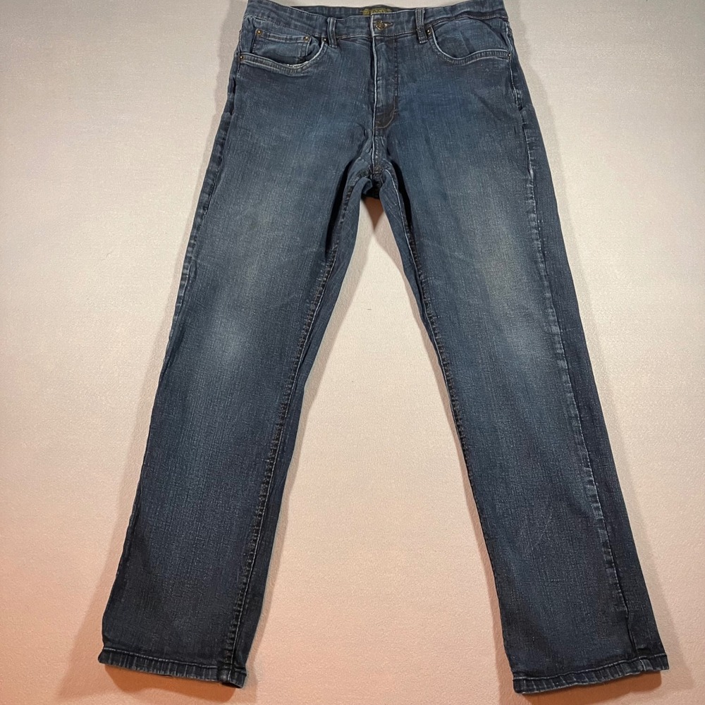 Urban Star Men 36x32 Relaxed Fit Straight Leg Blue Denim Jeans Rugged Streetwear